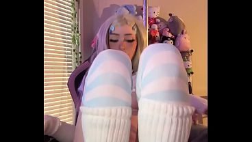 Slutty Gamer Girl Fucks Herself Hard with Dildo