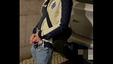 Homemade compilation of amateur boys caught peeing in the street