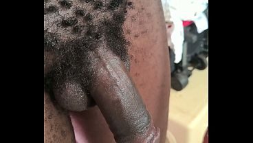Hairy Horny African Male Decided To Burst Out His Black Dick After Her Girlfriend Didn't Show Up