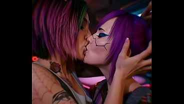 Cyberpunk 2077 - city of lesbian dreams (part 2 ) [ AI generated ]