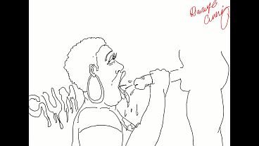 Ebony compilation of dick suckin cum catching hoes