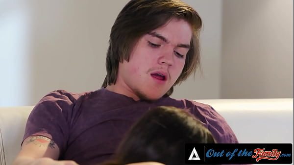 OUT OF THE FAMILY - Perfect Tits Stepmom Bounces A Lot While Riding Stepson's Dick During A Movie