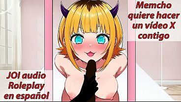 Memcho quiere grabar contigo. ¡No te corras hasta que ella te lo pida! JOI voz española.
