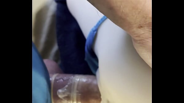 Broke condom in doll's ass