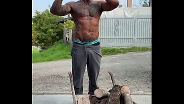 Your lumberjack is jerking off