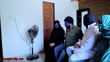 Two couples are swapping wives and having hard sex.