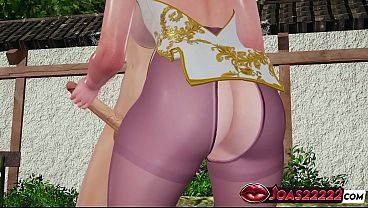 Hot Elf Syndra in Nylon 3D Animation - Frenulum Licking for Big Dick, Standing Handjob Stroking Service, and Deepthroat Facial Cumshot