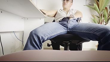 Caught in the office masturbating