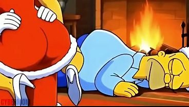 Santa visita a los simpson