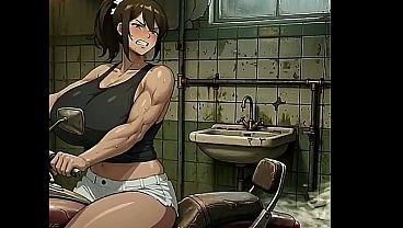 Hentai testing the power of cruiser bike