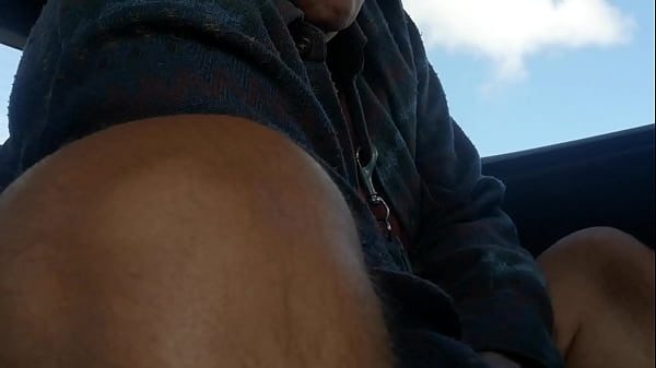Changing into panties in the back of the car