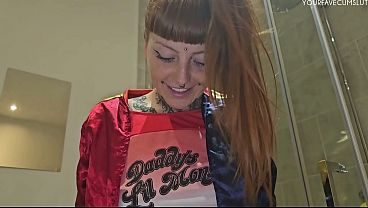 PEEING THROUGH MY HARLEY QUINN OUTFIT