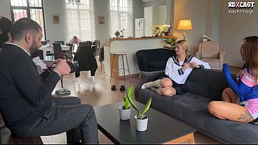 Backstage Anal! Stepmom Gets Pussy Fucked While Stepdaughter’s Ass Gets Destroyed on Set!