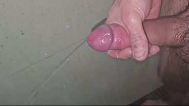 Shower cumshot