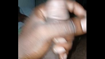 Horny boyfriend playing with his dick
