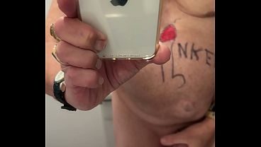 Naked wanking