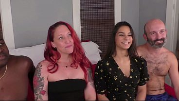 Desperate Amateurs hot babes Scarlett Misty Lana and Kama Sutra get their tight pussies pounded hard by big hard cocks