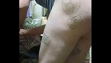 Russian slut oils her huge delicious round ass and whips it with a belt until it turns red!