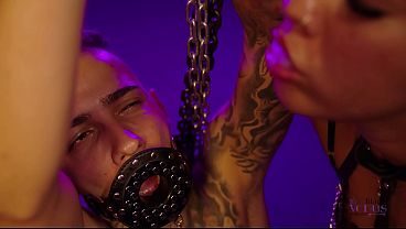 The Ultimate Spit Play Ritual: Bound on His Knees for an Intense Goddess Slobber Session