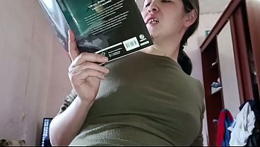 While I was reading, my stepbrother took advantage of me and fucked me.