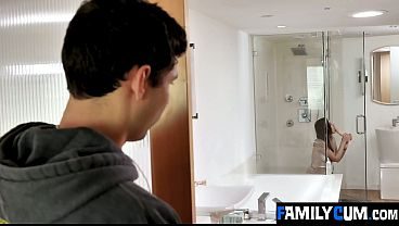 Pervy Stepbro Catches His Fit Stepsis Masturbating in the Shower and Fucks Her Tight Pussy