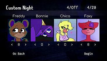 Five Nights at FuzzBoobs: Max Mode (20/20/20/20)