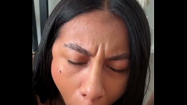 SHE SAID “FUCK MY MOUTH” - Sexy Brunette Swallows Big Dick Whole and Gives Extreme Rimjob in POV