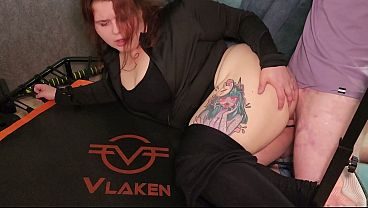 Close-up of a hot MILF big butt and lots of cum