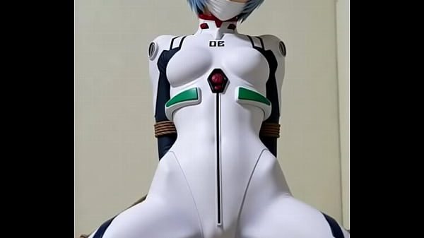 Rei Ayanami bounded and dancing with leg wide open