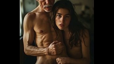 Very small petite 18 year old seduced by old Grandpa & Fucked like a slut ( male voice over ) AI generated