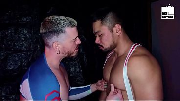 Muscled Rio With Axel Abysse Trade Fists While In Mutual Sixty Nine