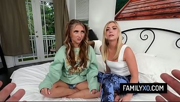 Horny babes wearing sexy maid outfits fuck with their stepdad - Macy Meadows, Krissy Knight