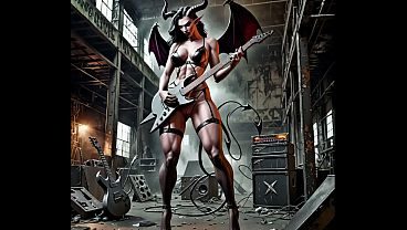 Hornyvanstevie AI - Succubus Metal Band (music video)