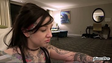 James Deens favorite inked-up slut is back, and shes ready for another rough fucking