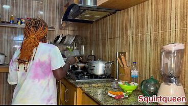 Cooking in the kitchen