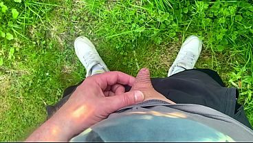 Pissing outside in the park