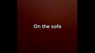 On the sofa