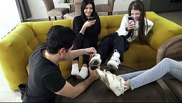 Fun with our foot slave!