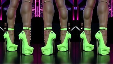 High-Heels on a counter in a nightclub. AI-Generated