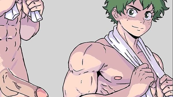 Deku Dick Growth Animation 1027 (From a small dick to a huge dick)