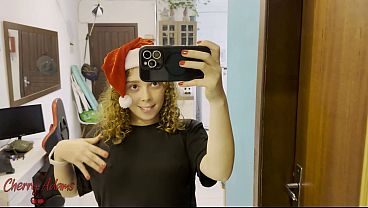 Já pensou ganhar minha bucetinha de natal? Me masturbei até esguichar (Squirt)