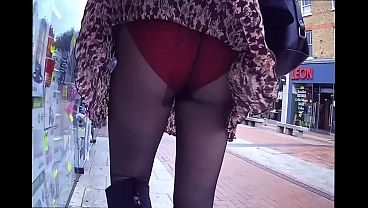 Alison knickers breezy day