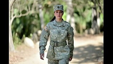 Topless Military Woman (AI Generated)