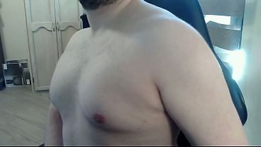 Hot slutty muscular camboy plays with his nipples