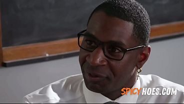 Black Teacher Bangs Student's Pussy Into a Sweaty Mess With His Huge Cock - Kyler Quinn