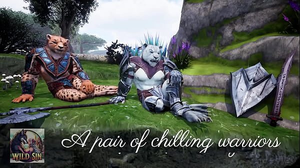 A pair of chilling warriors in summer rain - Wild Sin