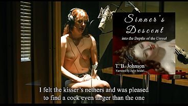 Redhead reads you a titillating tale topless