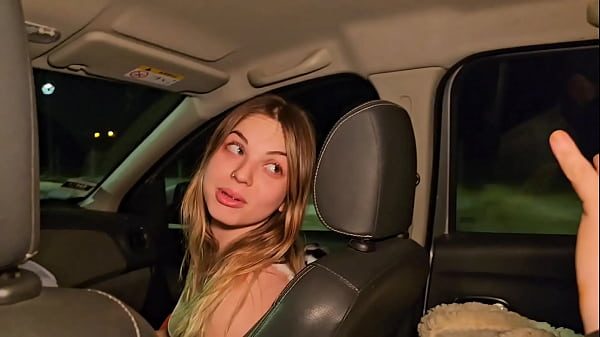 Keilabassi's nymphomaniac and Steffcrime can't hold back and suck her off inside the car.