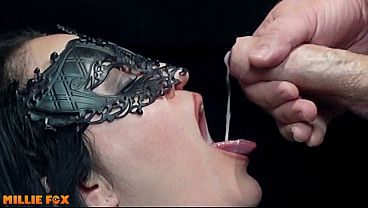 HORNY MILF CUMS TWICE AND THEN SWALLOWS HUSBAND'S HUGE LOAD OF CUM - MILLIE FOX