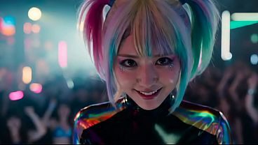 Lesbian fun in the club - AI